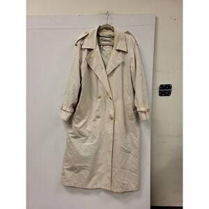 London‎ Fog Beige Trench Coat USA Made Thinsulate Lined Size 14 Regular Womens